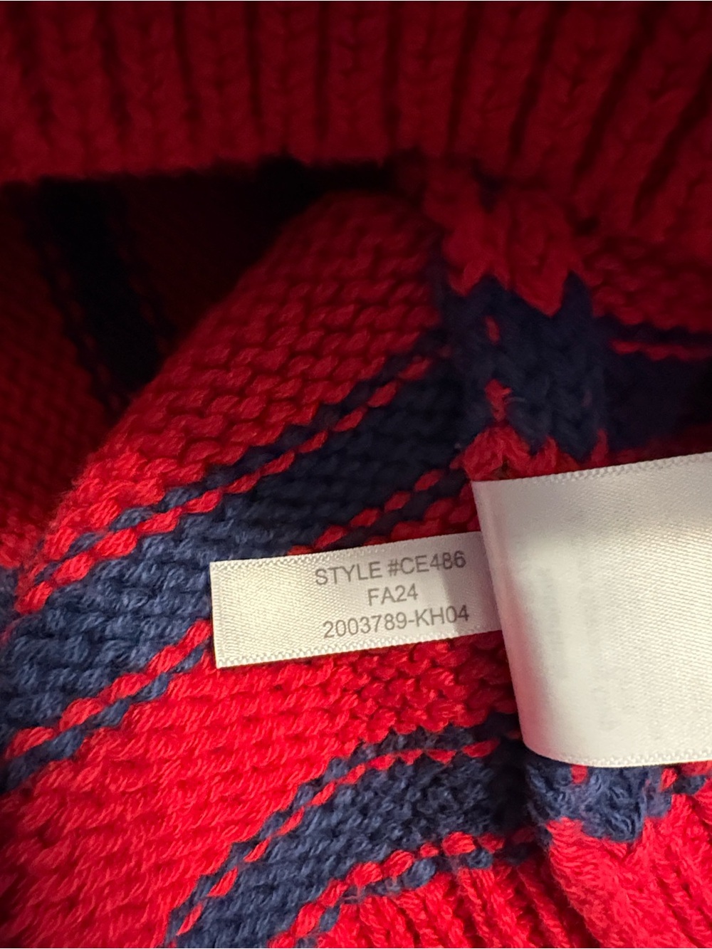 J. Crew Cotton Rollneck Sweater L Blue White Stripes Summer Preppy 4th of July - Picture 7 of 7